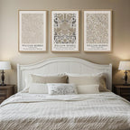 Framed Large William Morris Vintage Wall Art Set of 3, Large Neutral Botanical Floral Canvas Prints, Nature Rustic Boho Artwork for Living Room, Bedroom, Hallway or Office, 24x36 Inch