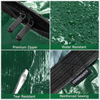 CONGREGATE 8-Pack Heavy Duty Dark Green Moving Bags with Zippers and Handles, Heavy Duty Storage Handbags for Space Saving, Made of PE, 97 Liters/25.6 Gallons (28.7 inches x 13.7 inches x 15 inches)