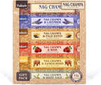 Tulasi Nag Champa Incense Sticks Gift Pack of 6, Hand Rolled Fragrance Incense Sticks for Aromatherapy, Relaxing, Yoga, Meditation, Prayer, Agarbatti Stick with Natural Oils, (15gm x 6)