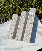 A&S Mezuzot A&S Modern Stone Mezuzah Case Design, Mezuza Cover for Scroll Protection, Easy Peel and Stick Houswarming Gift and Home Blessing (Terrazzo Beige, 7 Inches)