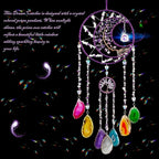 Large Dream Catchers, Crystal Tree of Life Dreamcatcher with Rainbow Healing Agate Slice Wind Chime Suncatcher for Windows Hangings Prism Decoration Gifts for Adult Girls Bedroom Garden Room Decor