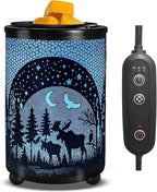 Leyoue Electric Wax Warmer with Efficient PTC Heating - Enchanting Deer in Forest Iron Design, Quickly Melts Wax Blocks, Releases Long-Lasting Fragrance, Perfect Home Decor Piec