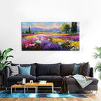 Flower Wall Art Vintage White Floral Canvas Pictures Abstract Blooming Flower Prints Painting Large Abstract Botanical Blossom Wall Decor Elegant Artwork Bedroom Living Room Decoration 29.53x57.87"