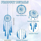 INFUNLY 6 Set Mini DIY Dream Catcher Kit - Rainbow Color Handmade Small Dream Catcher for Bag Pendant Car Interior Backpack Charm