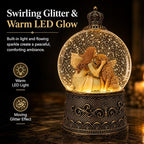 Dog Memorial Gifts for Loss of Dog Sympathy Gift，Snow Globe with Auto Swirling Glitter & 6H Timer, Battery or USB Powered, Dog Passing Away Gifts for Home Decor