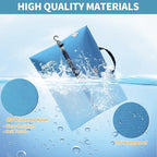 2 Pack Reusable Vacuum Bags for Travel,Waterproof Professional IP67 Zipper Reusable Vacuum Compression Bags,Space Saver Bags for Suitcases Backpack(No Pump)