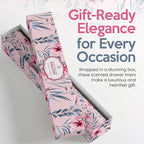 Floral Scented Drawer Liners for Dresser Drawers (10 Large Sheets, 19.7" x 14.4") - Non Adhesive Drawer Paper Liner for Bedroom Dresser & Closet Shelves by Linda’s Essentials