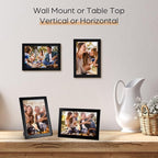 Giftgarden 4x6 Picture Frame Set of 18, Lightweight 4 by 6 Frames Bulk for Gallery Wall Photo Hanging and Tabletop Display, Black
