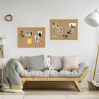 DAHAPYBOO Cork Board 2Pack,24x18 Bulletin Board for Office with Pin Oak Wood Boards, Message Board or Vision Board.