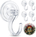 Antimbee 4 Pack Wreath Hangers for Front Door, Extra Large Suction Cup Hooks, Heavy Duty 1.9" Hooks for Easter Garland, No Tools, No Damage Wreath Holder for Glass Windows Shower, Hold Up to 18 Lbs