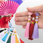 Beautyflier 24PCS Chinese Knot Tassel Pendant for Phone Case, Mini Mala Tassels with Hanging Loop, Jade Beads and Charms for Home Office Decor, Car Hanging Decoration, Graduation (8 Colors #2)
