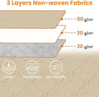 Fab totes 24 Gallons Clothes Storage, Foldable Thick Fabric Blanket Storage Bags, Containers for Organizing Bedroom, Closet, Clothing, Comforter, Organization with Handle (10 Pack,Beige)