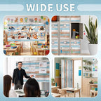 Hahafelt 1.3x39 ft Fabric Bulletin Board Roll Wood Grain Bulletin Board Non-Woven Reusable Waterproof Erasable Wrinkle Resistant Fabric Roll for Background Decor DIY Craft