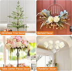 12pcs Crystal Icicle Christmas Tree Ornaments, Glass Beads Hanging Chandelier Pendants for Christmas Party Wedding Winter Decorations (Crystal AB)