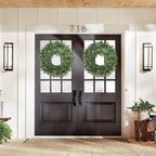 Olive Eucalyptus Wreaths for Front Door 22 Inch, Artificial Waterproof Green Olive Branch Wreath with Berry for Home Outdoor Indoor Farmhouse Window Spring Summer All Seasons