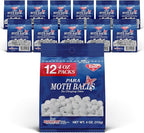 Enoz para Moth Balls, Kills Clothes Moths and Carpet Beetles, No Clinging Odor, Use for Storage, 4 oz