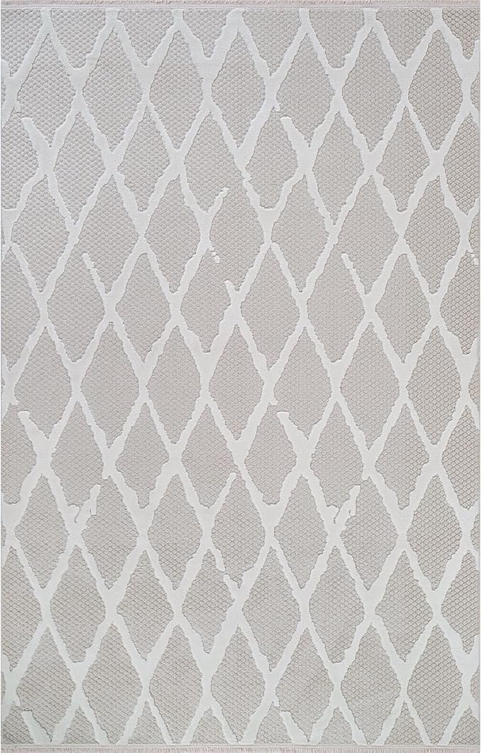 Modern Indoor Rug Diamond 6x9 Area Rugs for Living Room Luxury Kitchen Bedroom Durable Soft Geometric Durable Low and High Pile Stain Resistant Non Shedding Area Carpet 6x9
