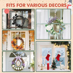 VIS'V Wreath Hanger, Large Twist Lock Suction Cup Wreath Hooks, Heavy Duty, 22 LB Capacity, Removable and Reusable, Round, Clear, 2 Pcs