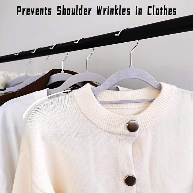 30 Pack Plastic Clothes Hangers- 16.5 Inch Slim Space Saving Hangers for Closet, Heavy Duty Non-Slip Hangers with 360° Swivel Hooks for Hanging Coats, Suits, Jackets, Shirts,T-Shirt