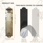 Mezuzah with Scroll for Door, Metal Mezuzah Cases with Double Sided Tape, Waterproof Plaque with English and Hebrew Blessing Scripture for Jewish House Warming Gift, Hannukah Decor (2 Pcs)