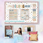 Teacher Created Resources Everyone is Welcome Painted Dots Creative Class Fabric for Classroom Bulletin Boards, Pillows, Curtains, and Crafts