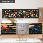 U'Artlines 2'6" x 10' Boho Runner Rug for Hallways Kitchen Colorful Floral Soft Non Slip Washable Floor Carpet Runners for Entryway Laundry Room Bathroom Green