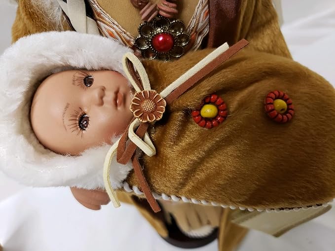 KINNEX COLLECTIONS SINCE 1997 16" Collectible Native American Indian Porcelain Doll (Aditi) D16750