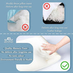 AM AEROMAX 12 × 32 Throw Pillow Memory Foam Pillow Insert - Rectangular Bolster for Decorative Cushion Bed Couch Sofa - Non-Deforming Over Time