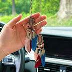 Dream Catcher for Cars,Handmade Small Rear View Mirror Hanging Decor,Boho car Accessories & Wall Ornament (Color)
