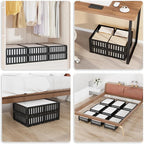 Bamboo Under Bed Storage with Wheels,Rolling Underbed Shoe Organizer Box for Shoes,Blankets,Toys,Clothes Container Space-Saving Bins for Bedroom,Closet,Dorm,Nursery
