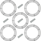 5-Pack 14 Inch Wire Wreath Frame – Round Metal Wreath Form with Ring Design for DIY Crafts, Floral Projects, and Home Decor – Dark Green Wire Frame for Christmas Holiday & Weddings