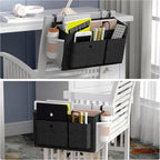 Edudif Bedside Caddy Bedside Organizer with Fixed Straps & Water Bottle Holder, Bunk Bed Caddy ideal for Home, Dorm, Hospital, Crib, Versatile Bedside Storage Solution