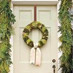 Wreath Hanger for Front Door, Adjustable from 15" to 25" Wreath Door Hanger for Christmas Fall Wreaths Decorations Hook, Brushed Bronze