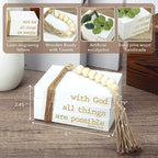 Mini Decorative Coffee Table Books, 4" D x 5" W x 3" H – Set of 3 Faux Books for Decoration, Living Room, Entryway, Bookshelf, Inspirational Christian Gifts
