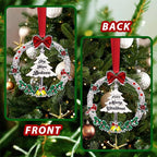 Christmas Wreath Ornaments for Trees Decorations, Mini Jingle Bell Hanging Charms Xmas Tree Decorative DIY Craft Hanging Ornaments for Christmas Decorations