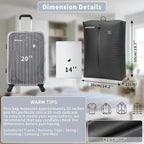 Upgraded Vacuum Bag for Travel, Professional IPX8 Waterproof Reusable Vacuum Compression Bags for Travel Suitcases, Durable Space Saver Bag(2 PACK TPU Black,With Pump)