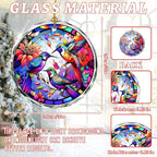 Hummingbird Stained Glass Ornament - Christmas Tree Decoration, Gift Exchange Present Idea