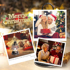 Christmas Snow Globes Lantern, 8 Songs, 6H Timer, Battery & USB Powered, Brown Plastic Classic Snow Globe