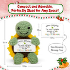OASSIE Birthday Gifts for Women - Turtle Positive Crochet Animals, Emotional Support Crochet - Turtle Gifts for Women Birthday Unique, Emotional Support Crochets