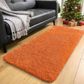 OLANLY 2x4 Machine Washable Runner Rugs for Hallway, Soft Fluffy Shaggy Bedside Rugs for Bedroom, Living Room, Indoor Floor Carpet for Kids Girls and Boys, Nursery Rooms, Home Decor Aesthetic, Orange
