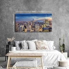 Extra Large New York City Wall Art NYC Skyline Office Wall Decor Sunset Manhattan Skyline Canvas Prints Modern Skyscraper Cityscape Pictures Artwork for Living Room Bedroom Home Decoration 30x60"