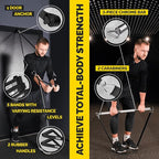 Tribe Lifting Resistance Bands for Working Out Men and Women - Set of 5 Pull Up Bands for Strength Training, Exercise Bands with Handles, Door Anchor and Bar Options for Home Gym