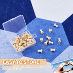 Mindsoft 16 Pcs Hexagon Cork Board for Walls with 50 Wooden Push Pins 6.7 x 5.9 in Felt DIY Tiles Notice with Nano Tape Hanging Bulletin Board for Home Photo Office Memo Note (Blue)