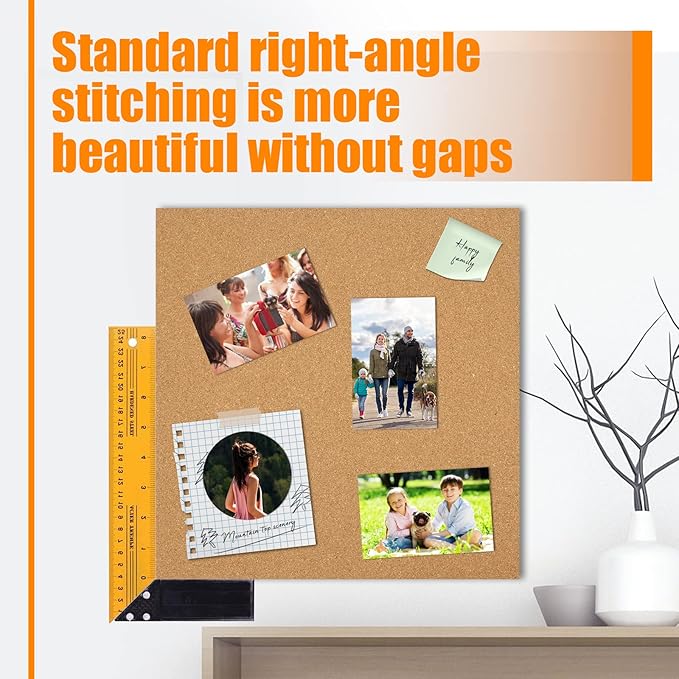 Cork Board Tiles 12"x12" - 1/2" Thick - 6 Pack Cork Tiles - Bulletin Board - Mini Wall (6pack) (6pack 30.5 * 30.5 * 1.2)
