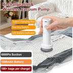 Vacuum Storage Bags with Portable Electric Pump,23.6 * 15.7in,Space Saver Sealer Bags, Airtight Compression Bags for Clothes, Pillows, Comforters, Blankets, Bedding (9 Pack)