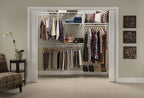 ClosetMaid ShelfTrack Wire Closet Organizer System, Adjustable from 5 to 8 Ft., with Shelves, Clothes Rods, Shoe Shelf, Hardware, Durable Steel, White