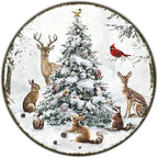 Vintage Christmas Snow Animals Tin Sign Retro Metal Sign Wall Decor for Home Yard Bar Cafe Plub 12×12 Inch