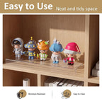 Acrylic Shelf Riser 15x3.9x1 pack of 2, Countertop Acrylic Display Storage Organizer for Shoes, Glasses, Plants, Home Decors, Perfume, Books, Dolls, 15x3.9x1 Inch