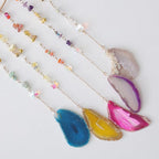 7 Chakra Wind Chimes Tree of Life Agate Moon Dream Catchers Hanging Ornament Natural Gem Agate Slice Crystal Wind Chime for Home Garden Decoration (Color)