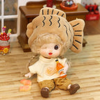 2Pcs Small Cute Collectible OB11 BJD Dolls for Girls Birthday Gift, 12 Points Articulated Anime Action Figures with Removable Clothes